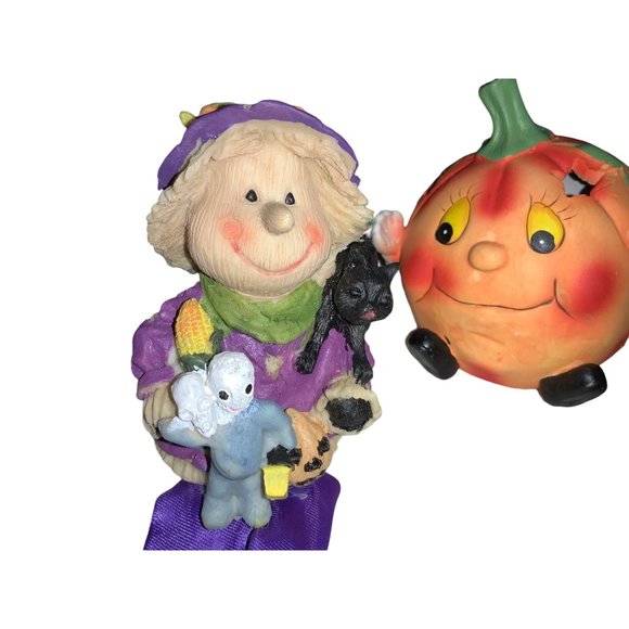 Halloween lot of 3 small decor - Shelf Sitter, Candle Holder, Haunted House - Picture 2 of 12